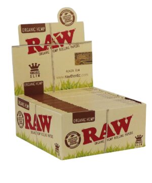 RAW ORGANIC King Size Slim 32 BOX Rolling Papers / 50 pcs.